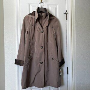 NWT Gallery Classic Zip Up Detachable Liner Women’s Trench Coat - Size S
